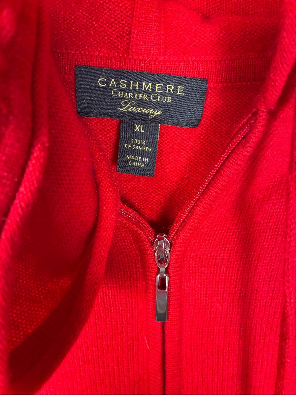 Charter Club Luxury 100% Cashmere Hooded Zip Up Jacket Sweater Cardigan - Picture 2 of 12